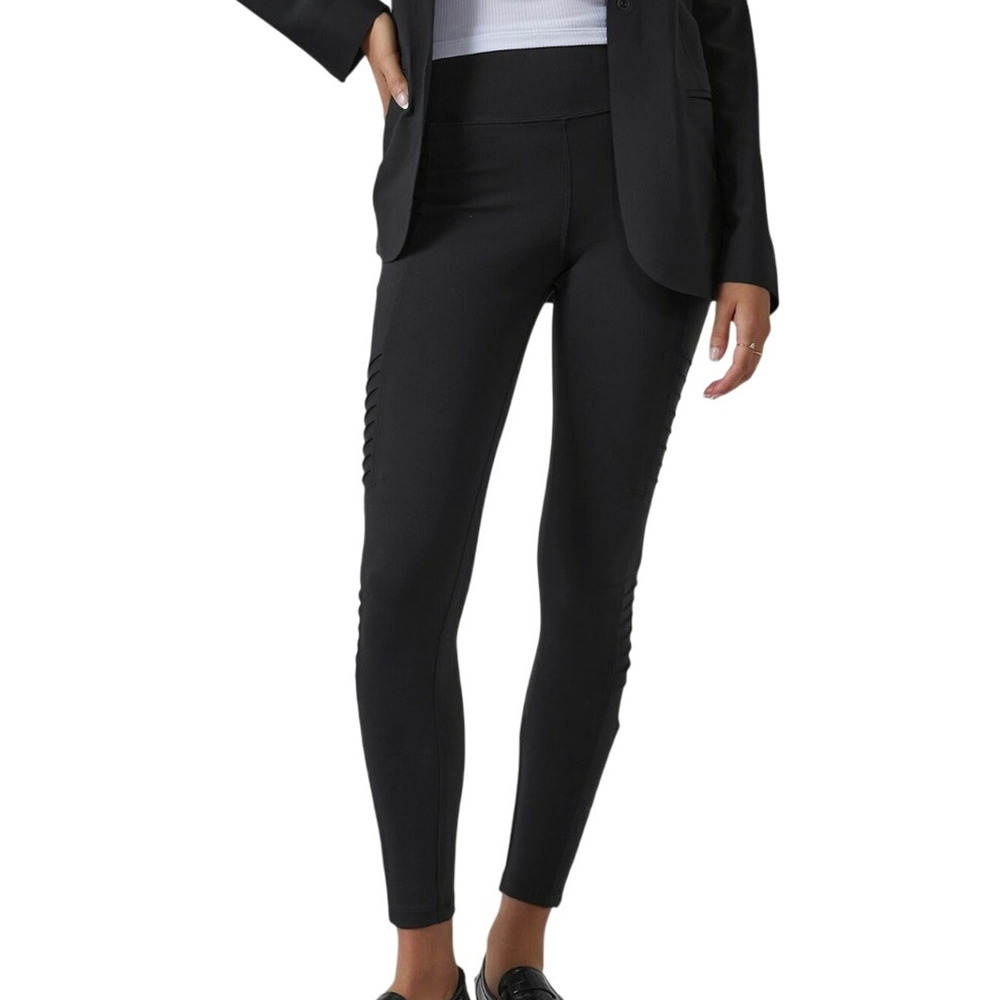 Athleta Delancey Moto Tight Black Women's Size XXS in New Without Tags Condition